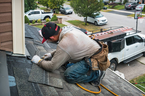 Professional Storm Damage Roof Repair technician working in Mountain Lakes, NJ